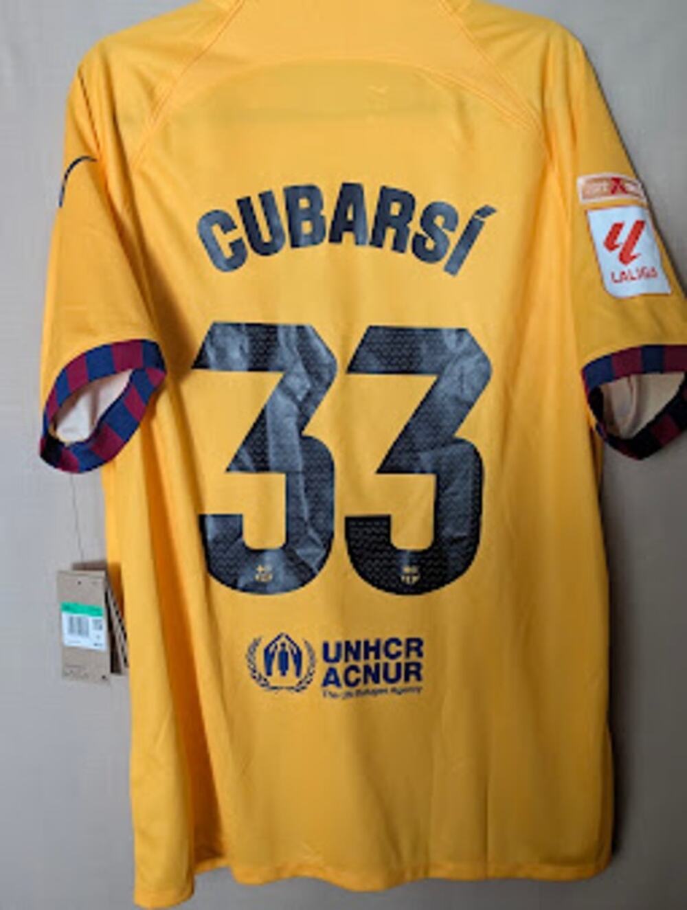 Barcelona Cubarsi 33 LaLiga Jersey XL NWT